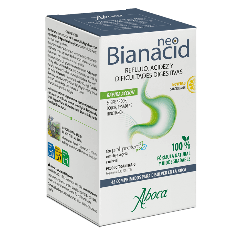 Aboca NeoBianacid Sabor Limón 45 comprimidos