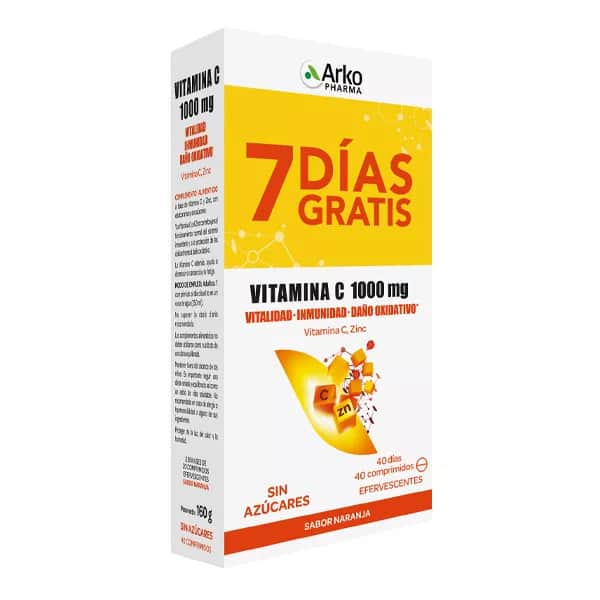 Arkopharma Vitamina C 1000 mg 40 comprimidos efervescentes sabor naranja