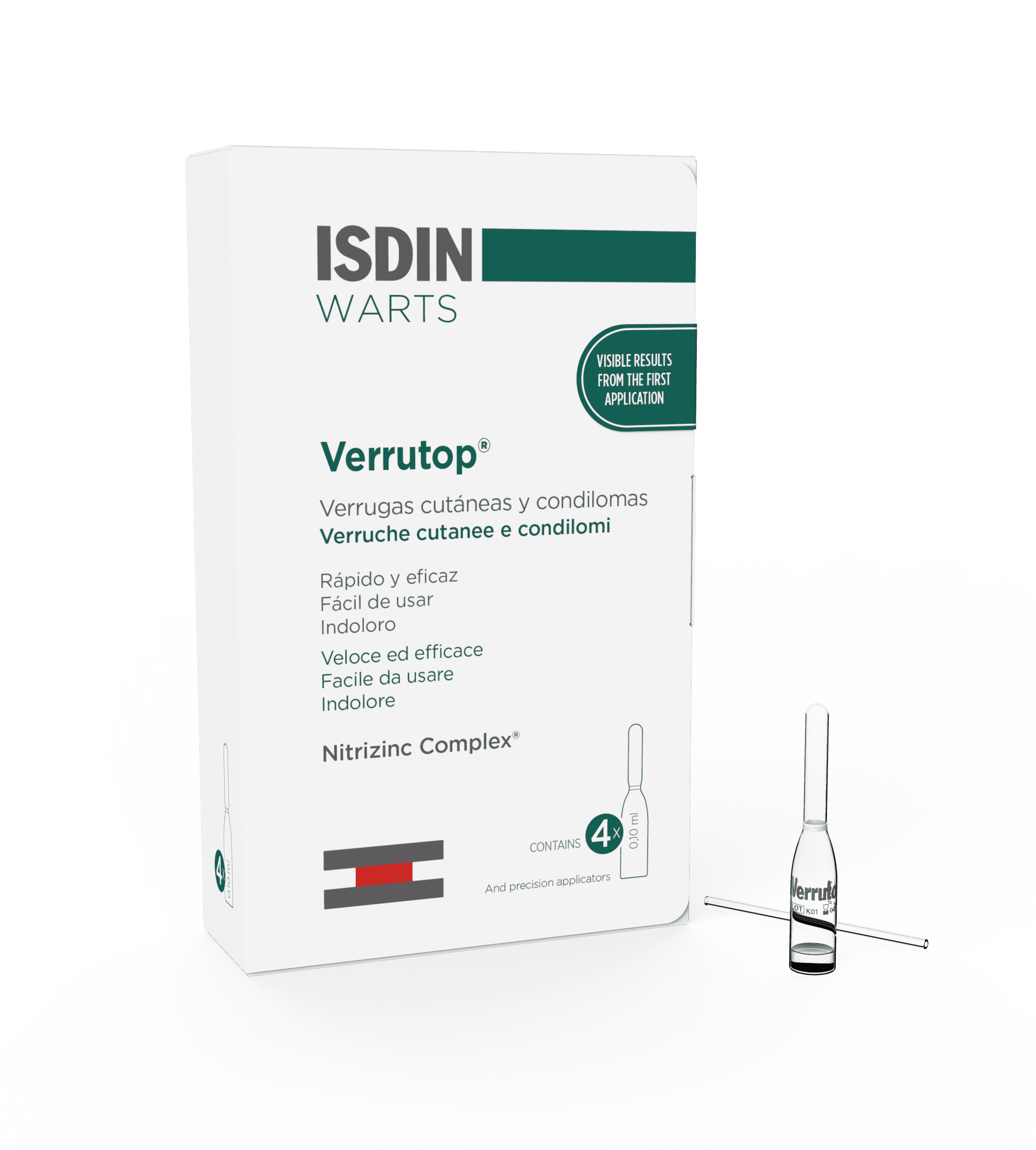 Isdin Verrutop 4 ampollas 0,10 ml