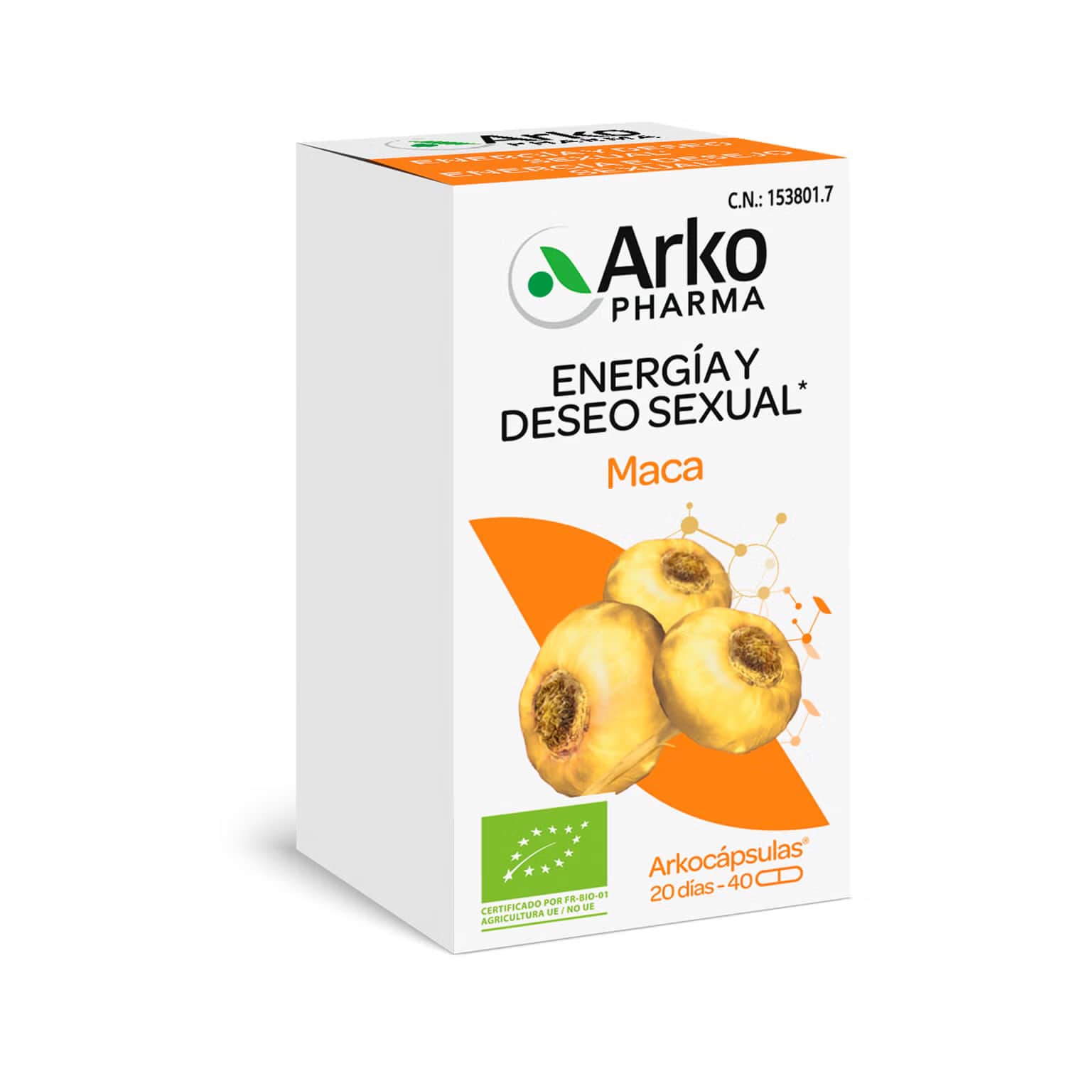 Arkopharma Arkocápsulas Maca BIO 40 capsulas