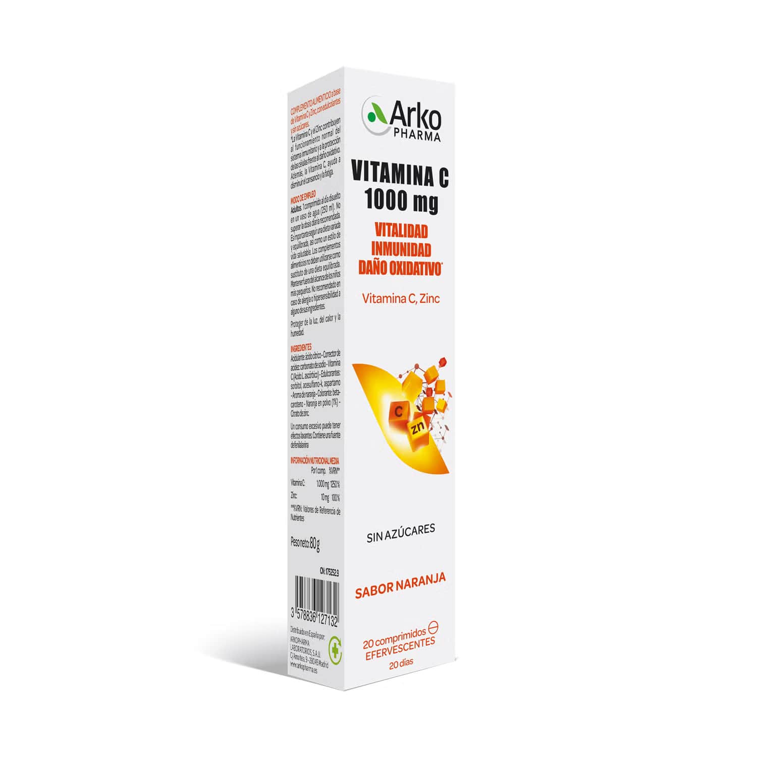 Arkopharma Arkovital Vitamina C 1000mg Efervescente 20 comprimidos