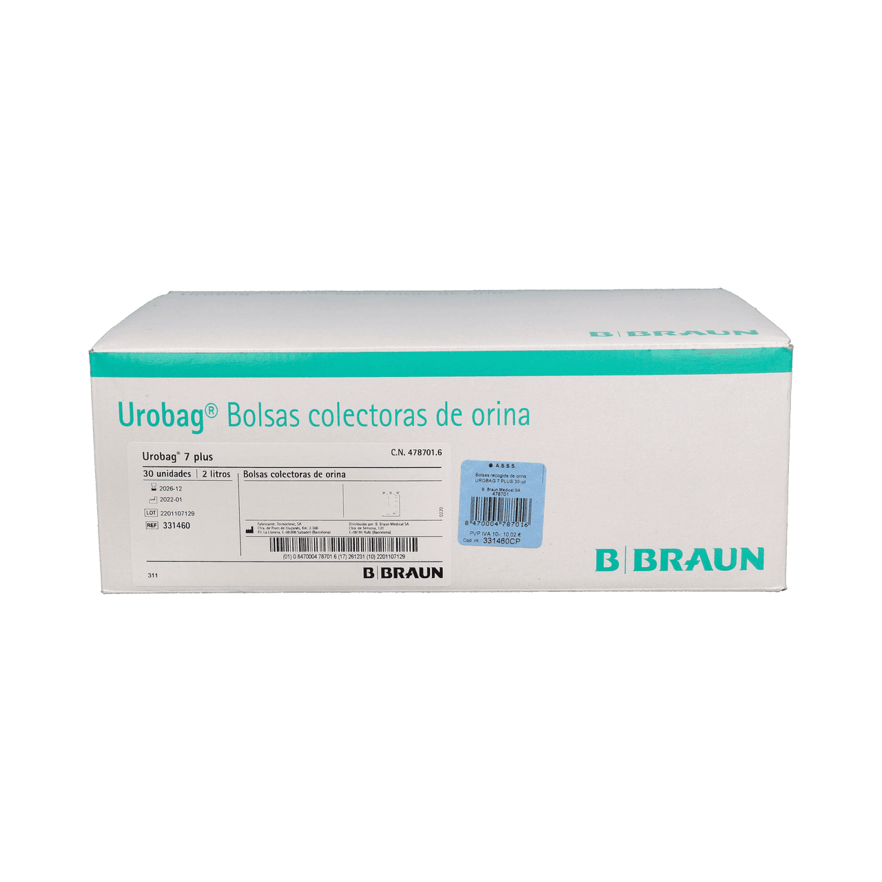 Bolsas de recogida de orina para cama Urobag 7 Plus (2 L, 30 unidades)